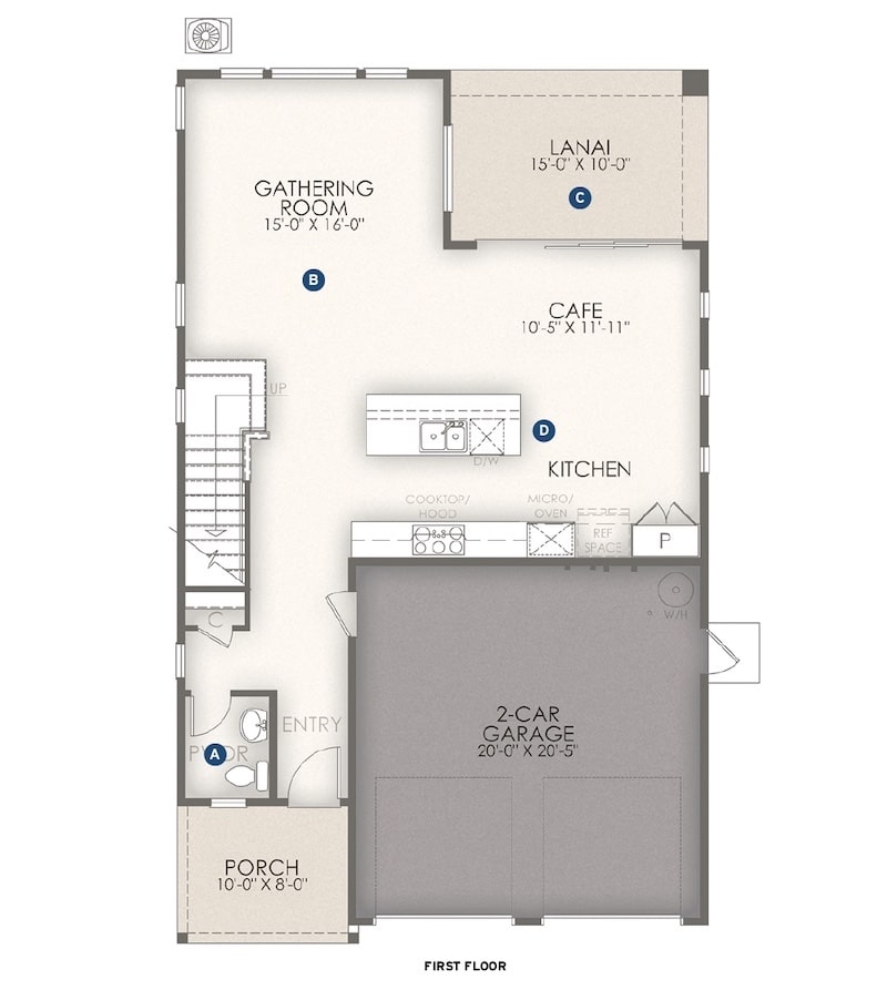 Plan 1 at One 90 by Dahlin Group, first floor plan