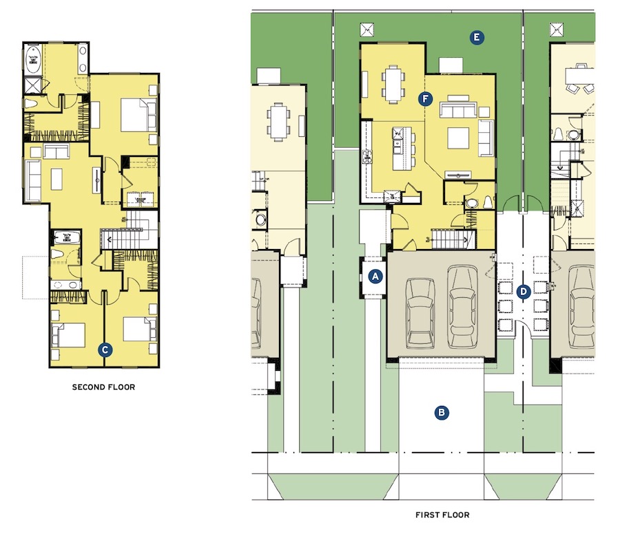 Floor plans for Shady Trails designed by Kevin L. Crook Architect