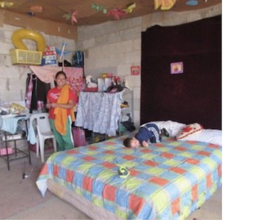 The interior of the Juarez family's new home