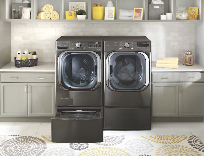 LG front-load washer and dryer