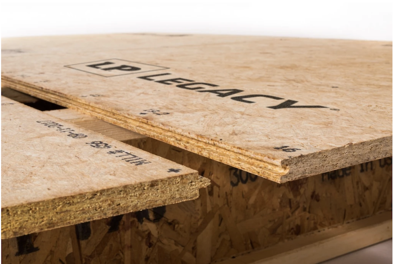 The tongue-and-groove sides of LP Legacy premium engineered subfloor are self-gapping to provide the desired 1/16-inch spacing during subfloor installation.