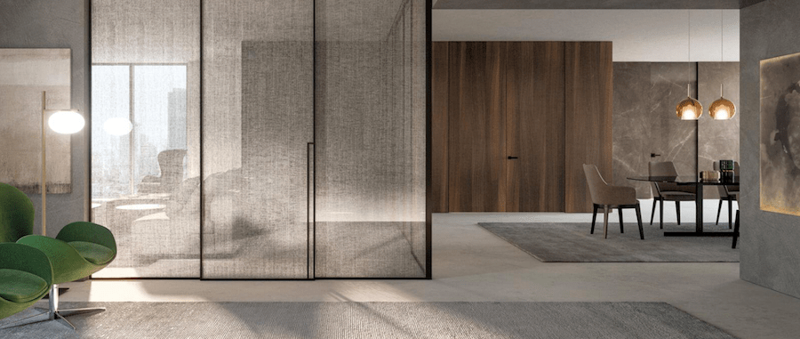 MandiCasa glass and wood interior door