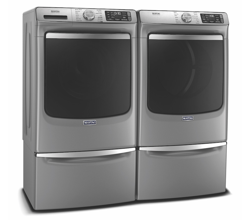 Maytag smart laundry washer-dryer pair