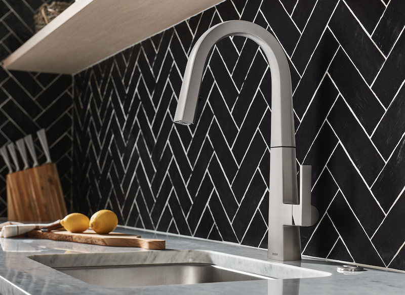 Moen's Nio kitchen faucet in Spot Resist Stainless