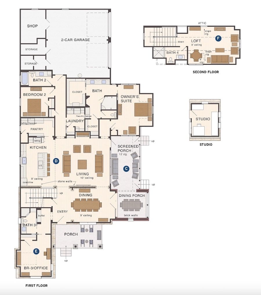 Old MIll home design, floor plan
