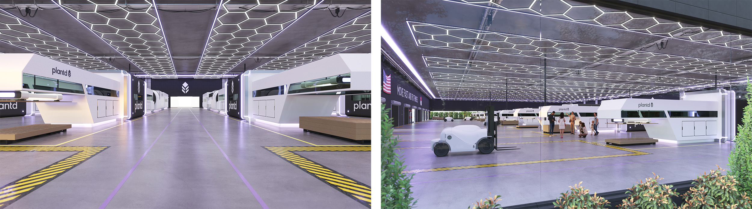 Rendering of start Plantd's all-electric factory of the future