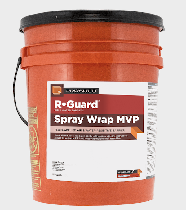 Prosoco R-Guard Spray Wrap MVP water-resistive barrier
