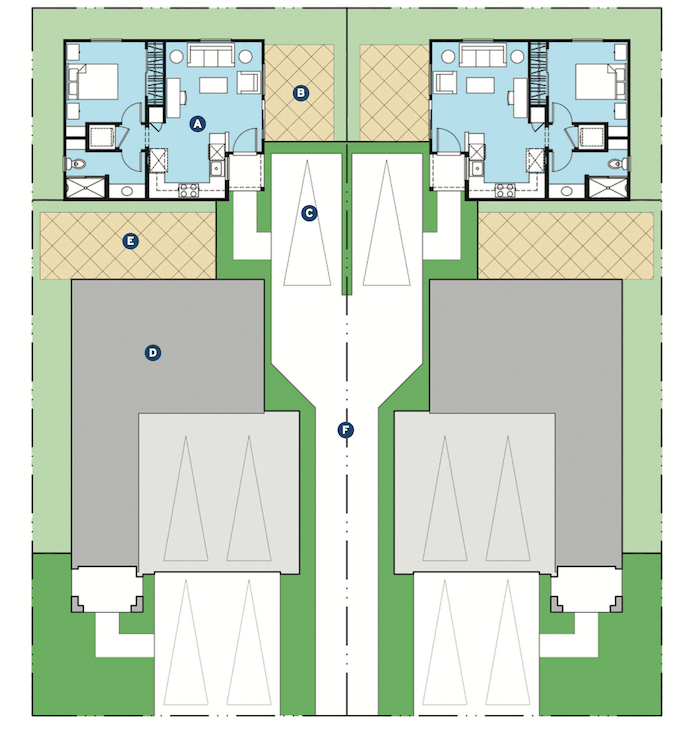 Smart ADU and primary house floor plan