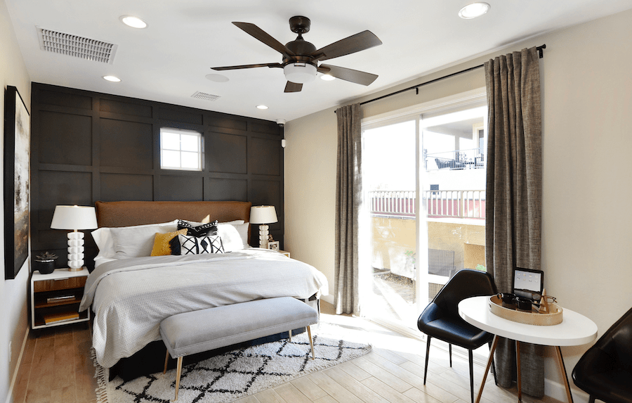 Bedroom at the Lofts at Haven attainable starter homes