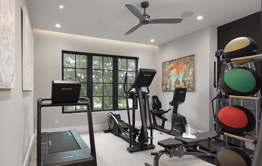 Home gym in The New American Home 2021