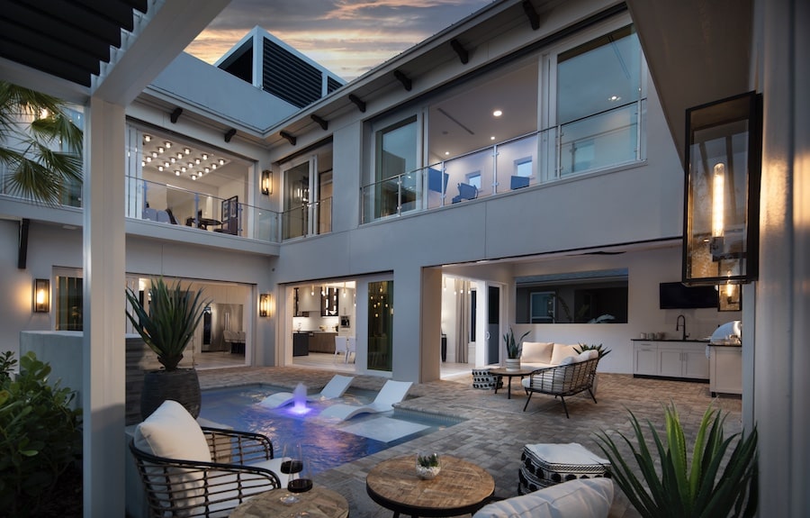 The New American Home 2022 interior courtyard