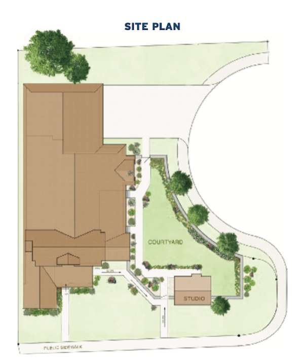 Site plan for Larry Garnett's Texas home