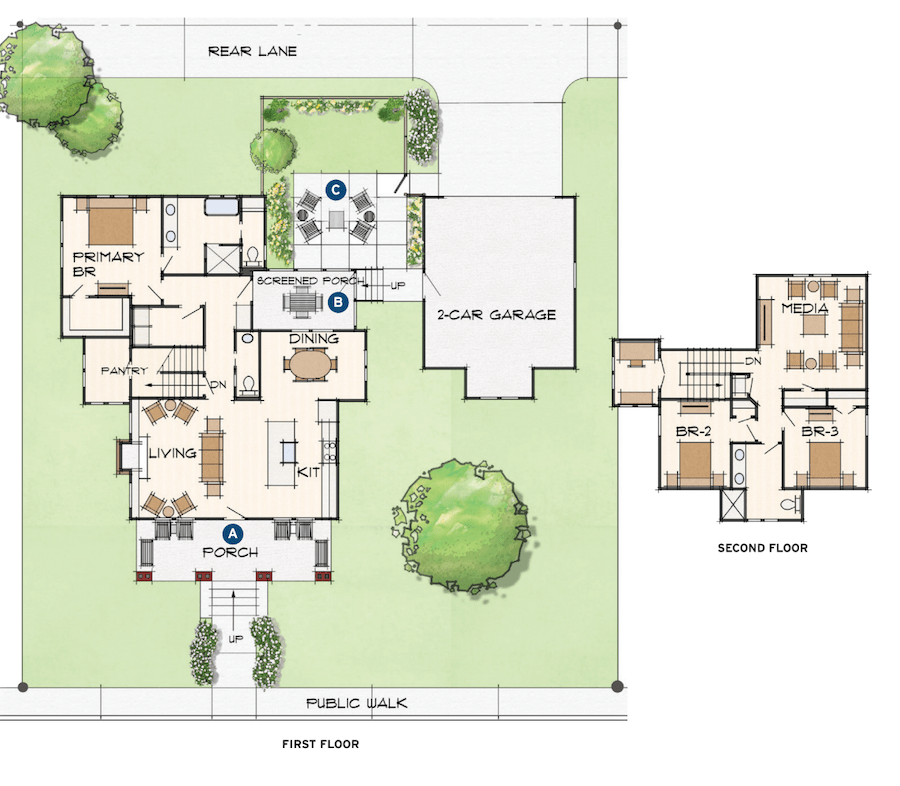 Floor plan for The Ambrose designed by Larry Garnett