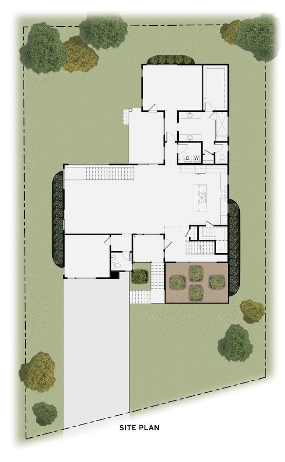 The Carrboro home design, site plan