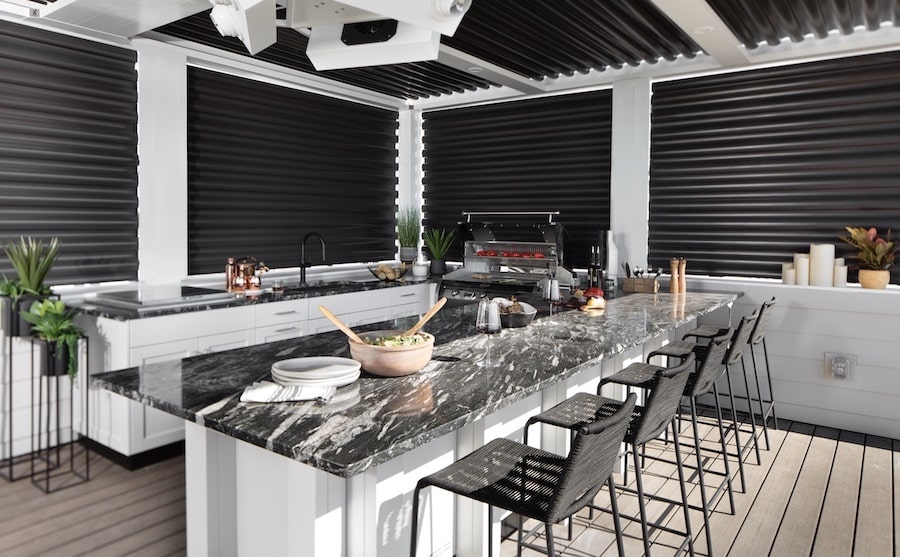 Roof deck kitchen in The New American Home 2022