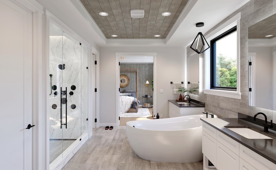 The Thoughtful Home by BSB Design, master bath