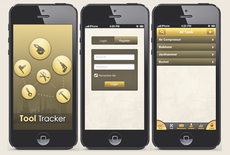 Tool Tracker mobile app for builders
