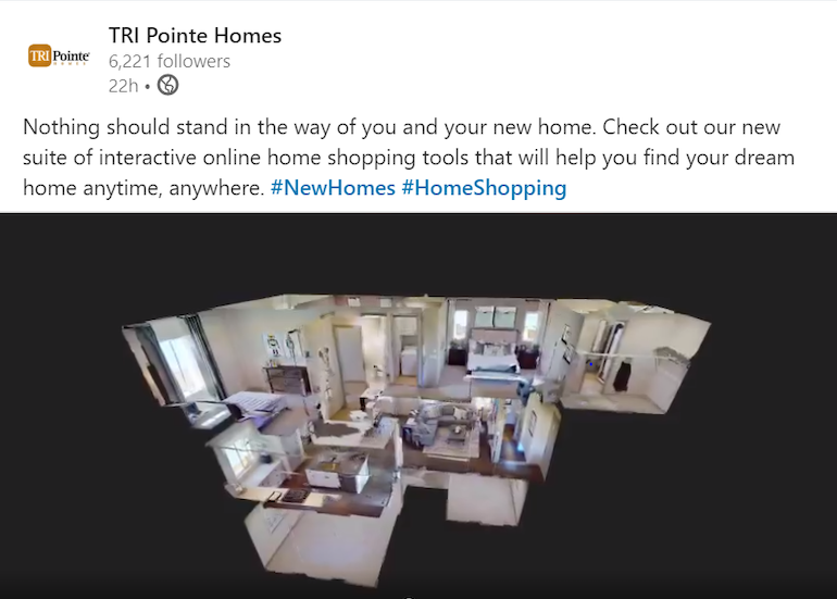 3D tour of TriPointe home