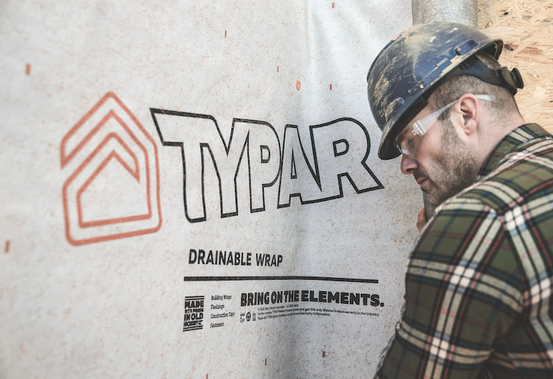 Typar's Drainable Wrap building weather protection system