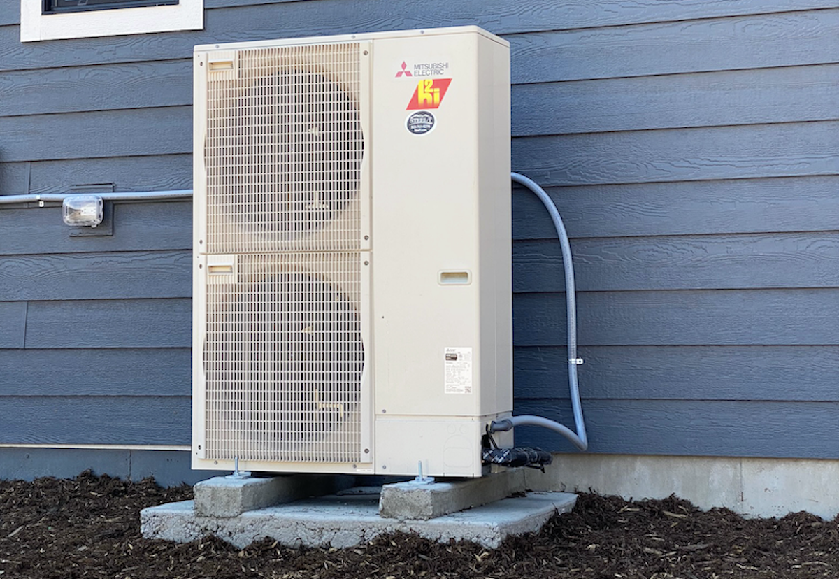 Mitsubishi all-electric heating and cooling system at the Ultimate Z.E.N. Home
