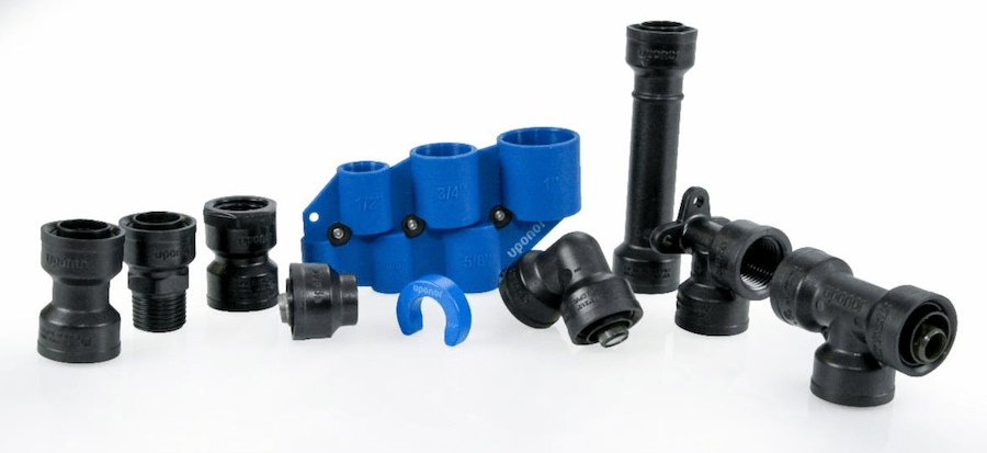 Uponor engineered polymer (EP) push-to-connect fitting