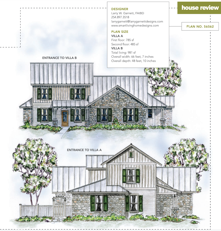 Larry Garnett design for a duplex home