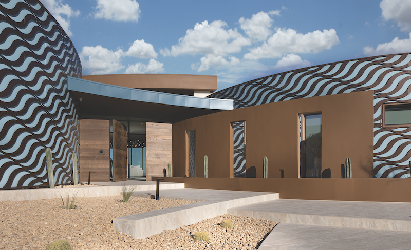 new-american-home-2020-desert-home-exterior-entry-curved walls