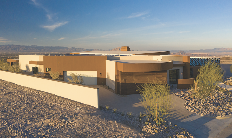The New American Home 2020 desert home exterior view including roof
