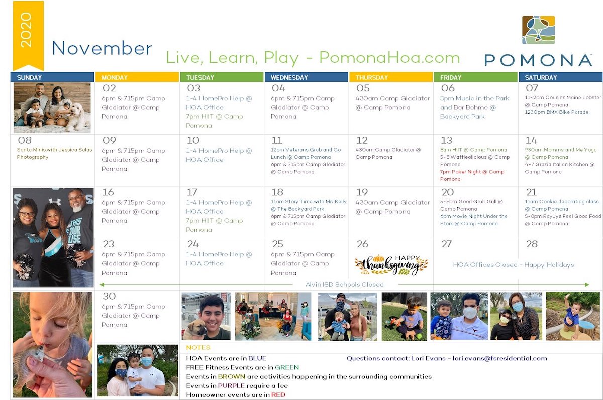 pomona lifestyle calendar