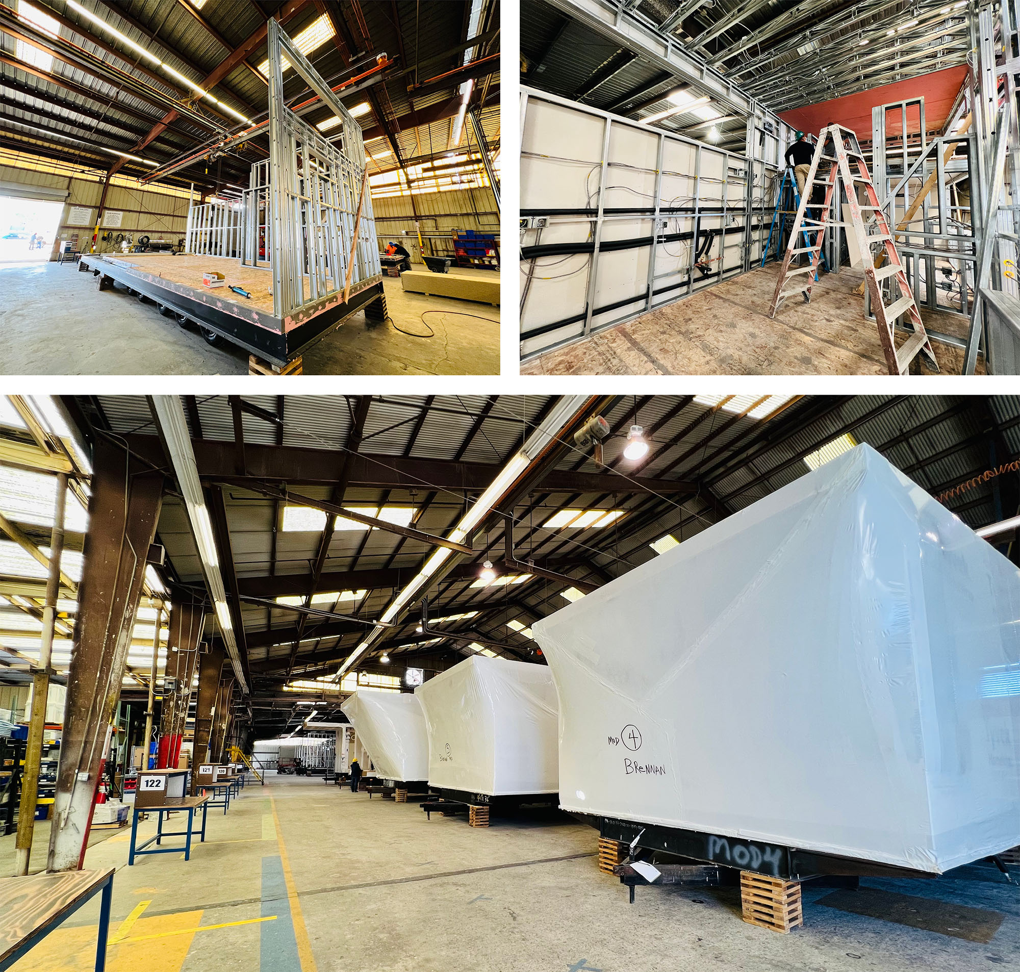 Construction of modular prefab homes in factory