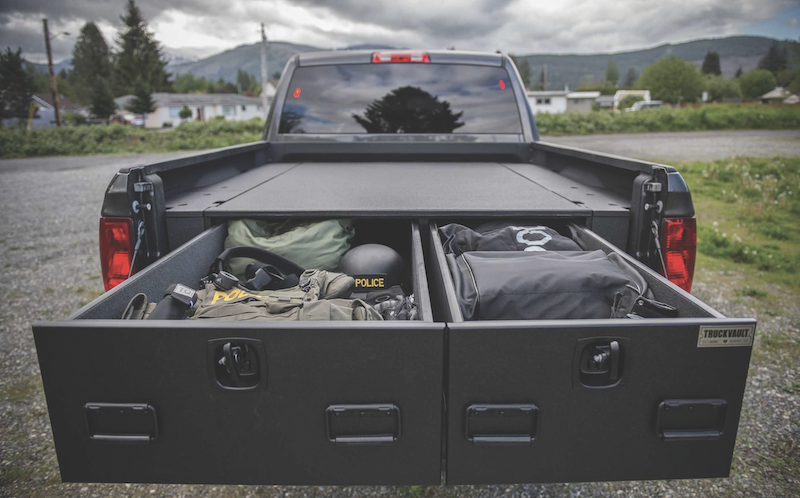 The Magnum 2 Drawer by TruckVault is a carpeted series for covered pickup beds.
