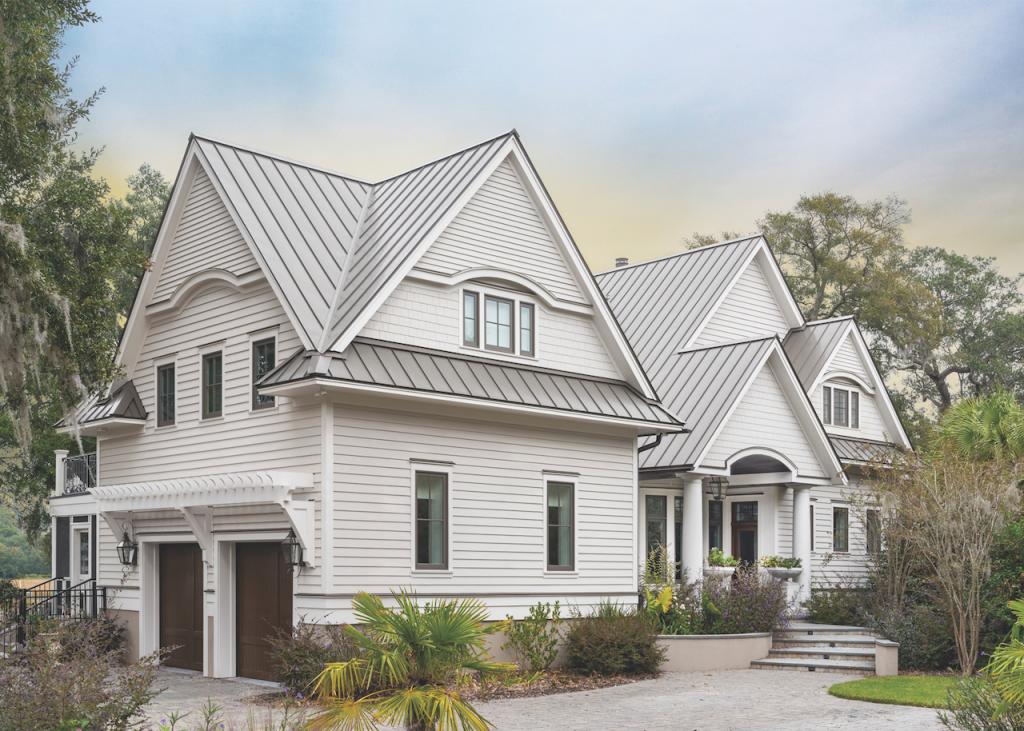 The fiber-cement Aspyre Collection from James Hardie (above) brings together traditional profiles with a fully customizable panel and trim system.