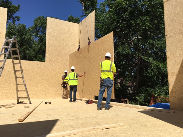 A MonoPath tall wall is installed at a Habitat for Humanity project in Minnesota
