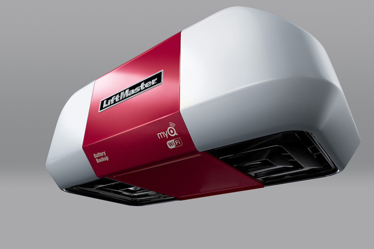 The MyQ-enabled LiftMaster garage door opener sends status alerts and allows users to open and close the door from anywhere via the free MyQ app