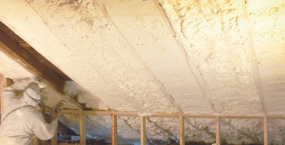 Icynene’s Classic Max spray foam insulation is an open-cell, low-VOC foam that is GreenGuard Gold certified