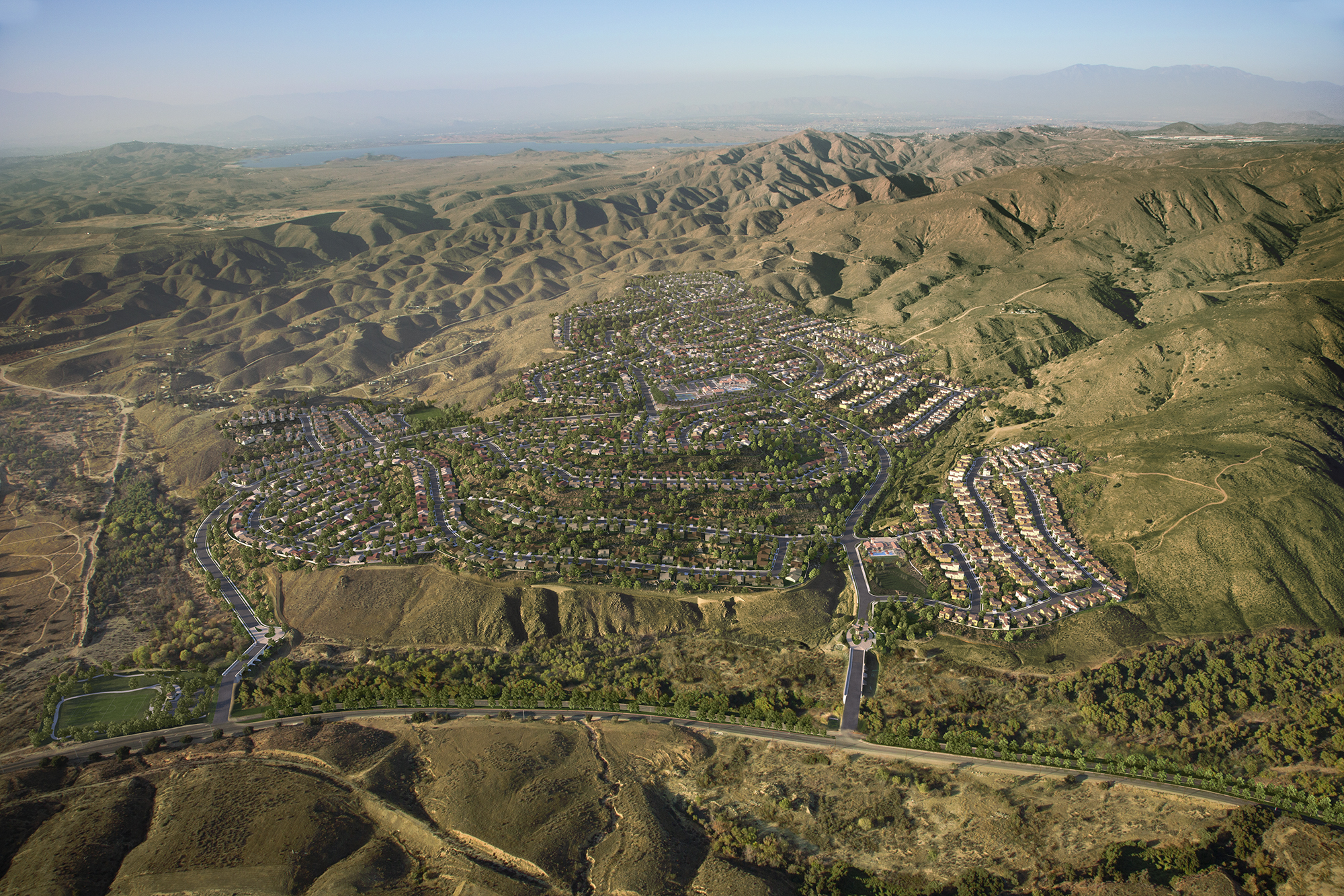 Aerial view of Terramor, a master planned community in Riverside County, Calif