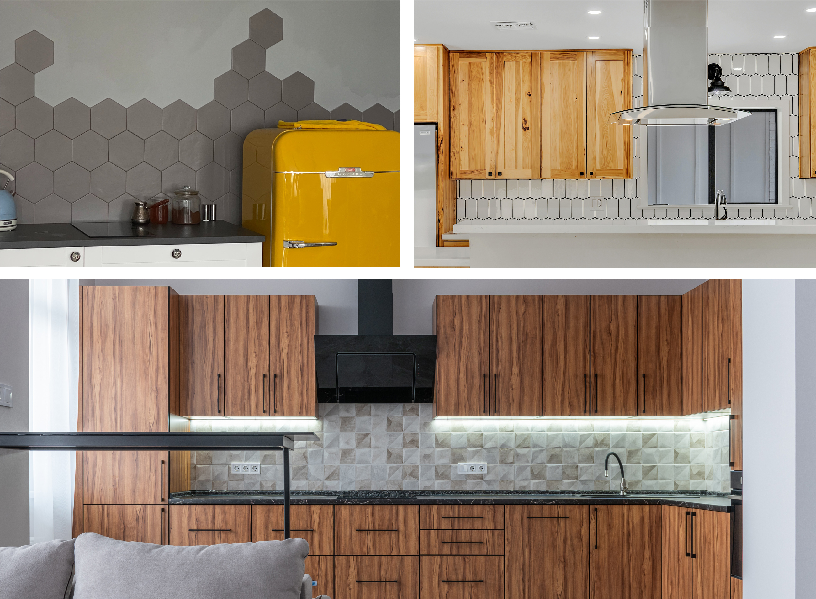 Kitchen design trend, unique tile shapes