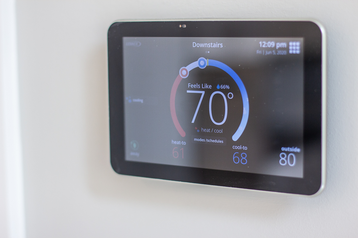 Addison Homes variable speed heat pump with a smart thermostat