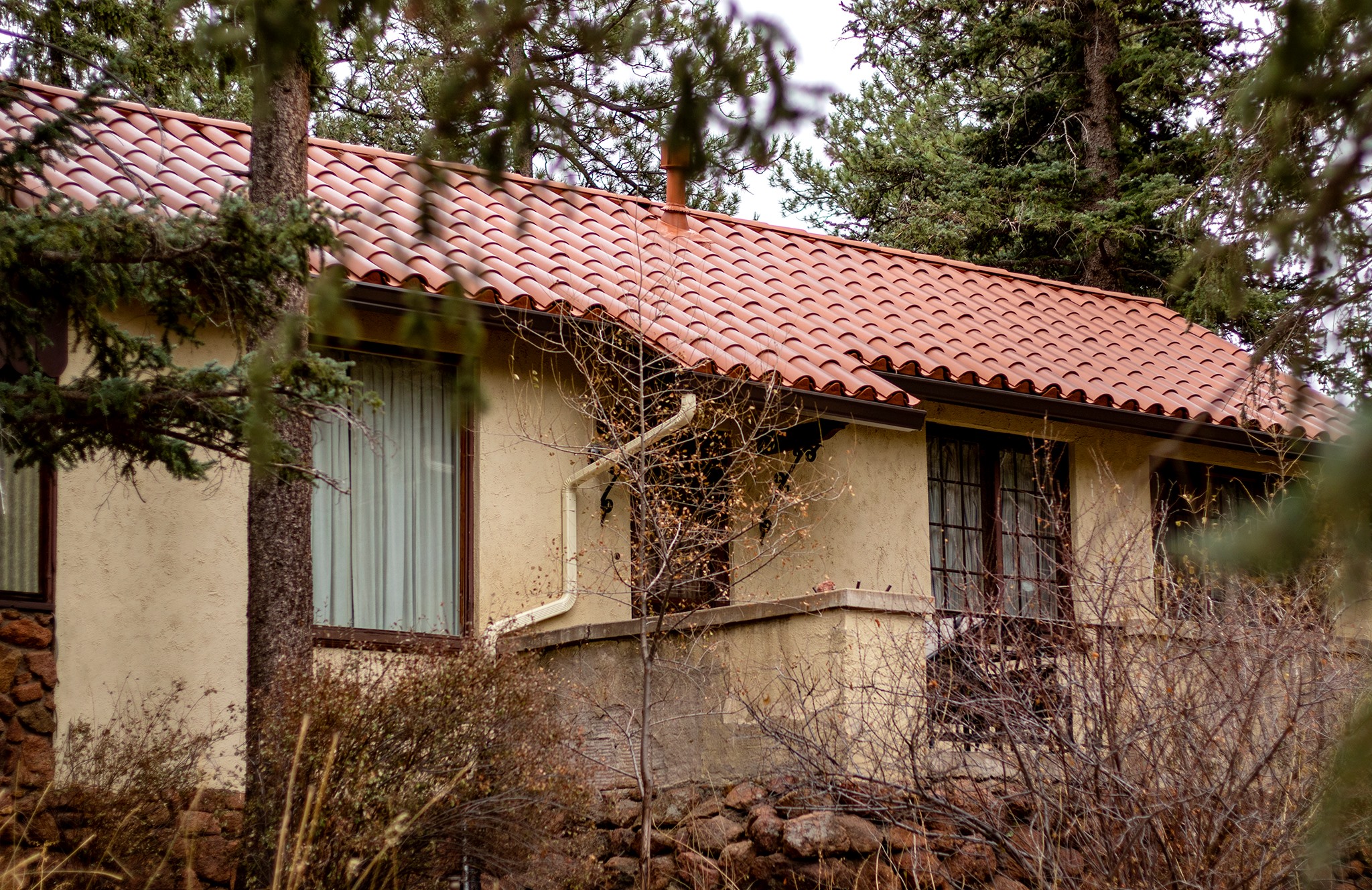 Clay roofing tile, shown on a home in fire-prone Colorado