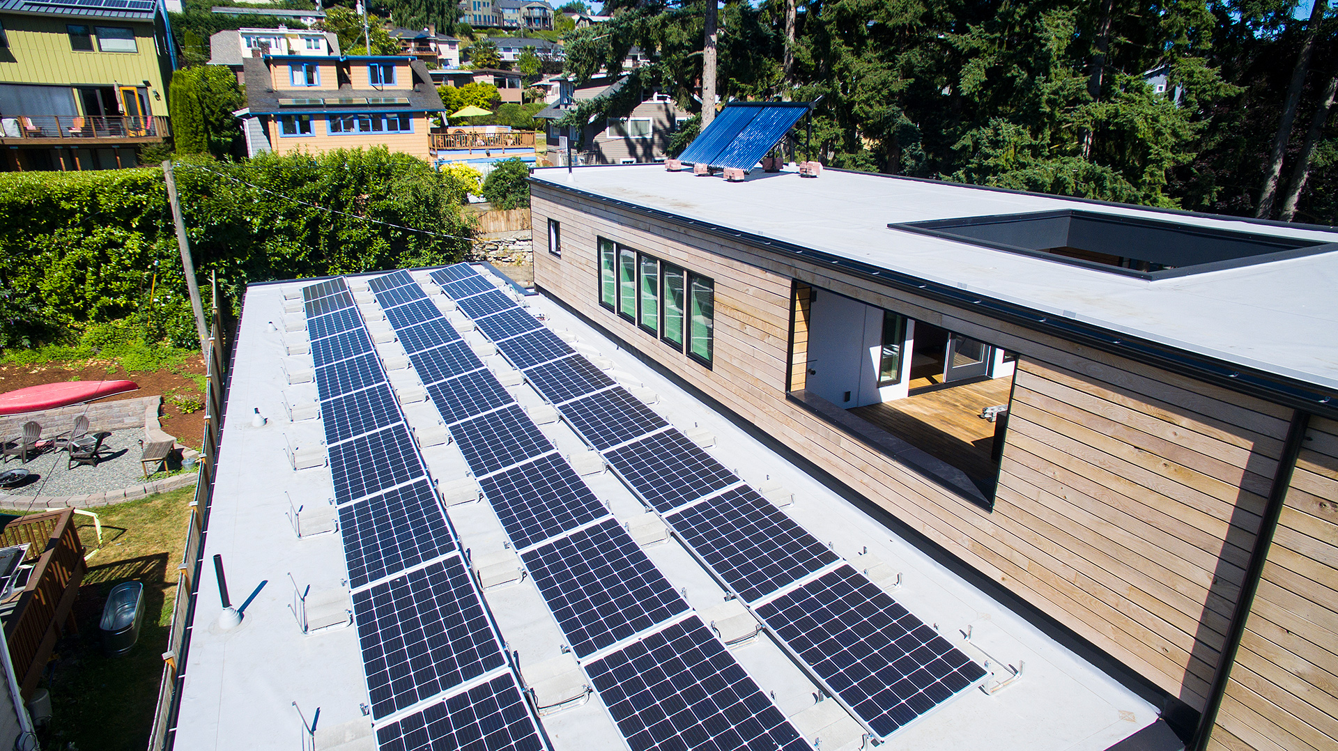 Dwell Development home with solar panels on roof
