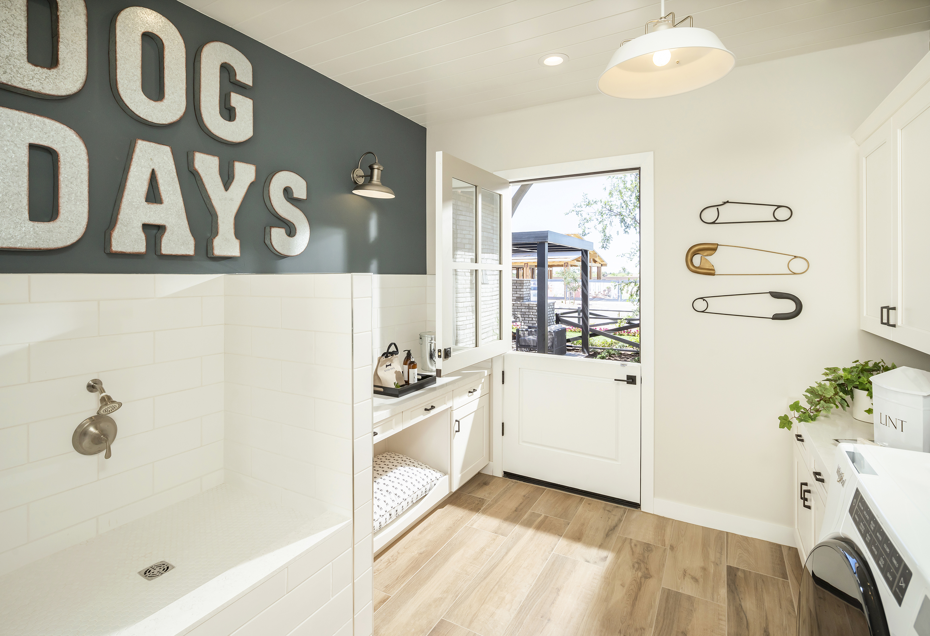 pet space entryway for storage and more