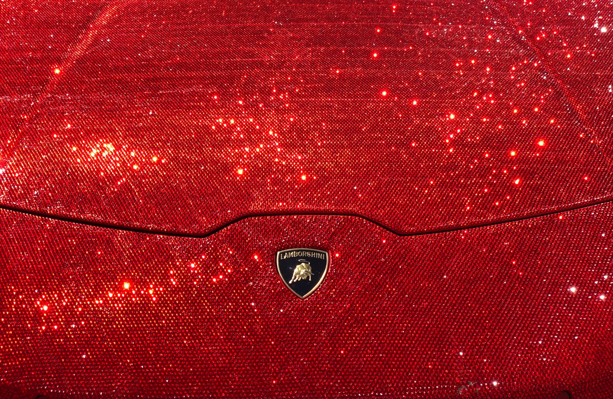 Red sparkle Lamborghini