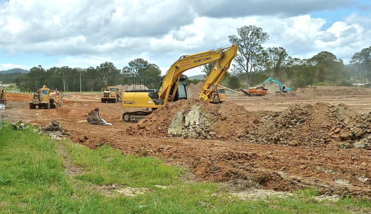 Land being cleared to build new homes