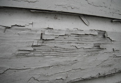 Lead paint peeling off wall