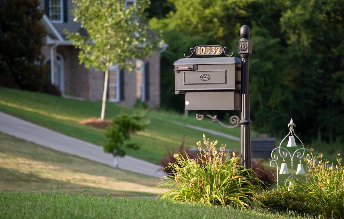 Mailbox outside of residential home