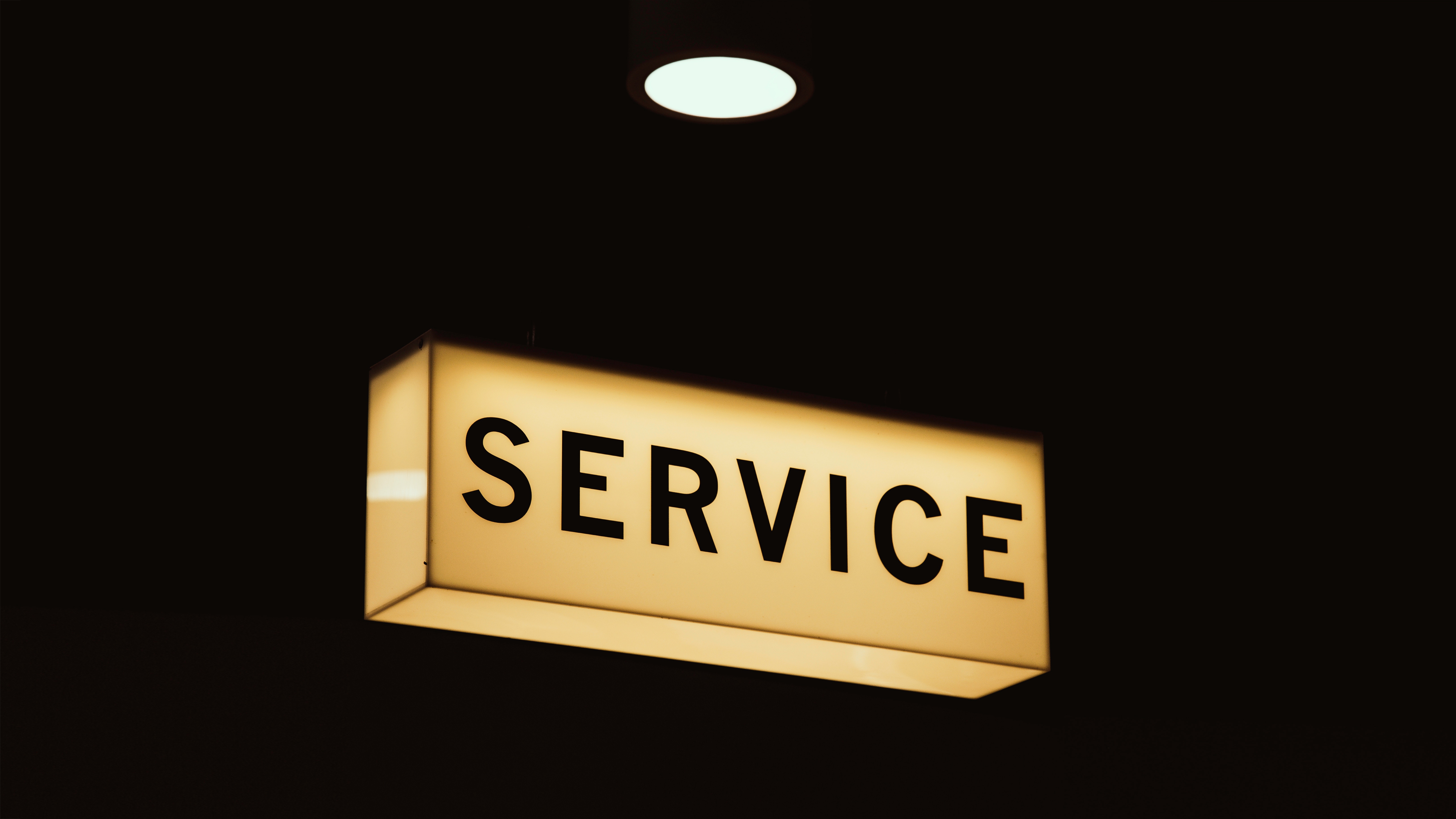 Service illuminated sign