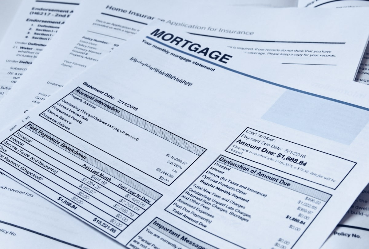Monthly mortgage statement