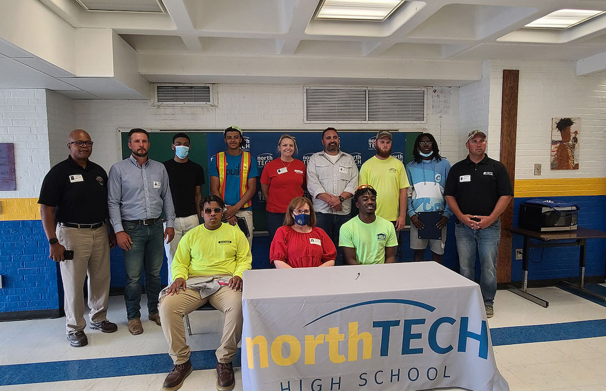 North Technical High School, in St. Louis, signing day for carpentry trades