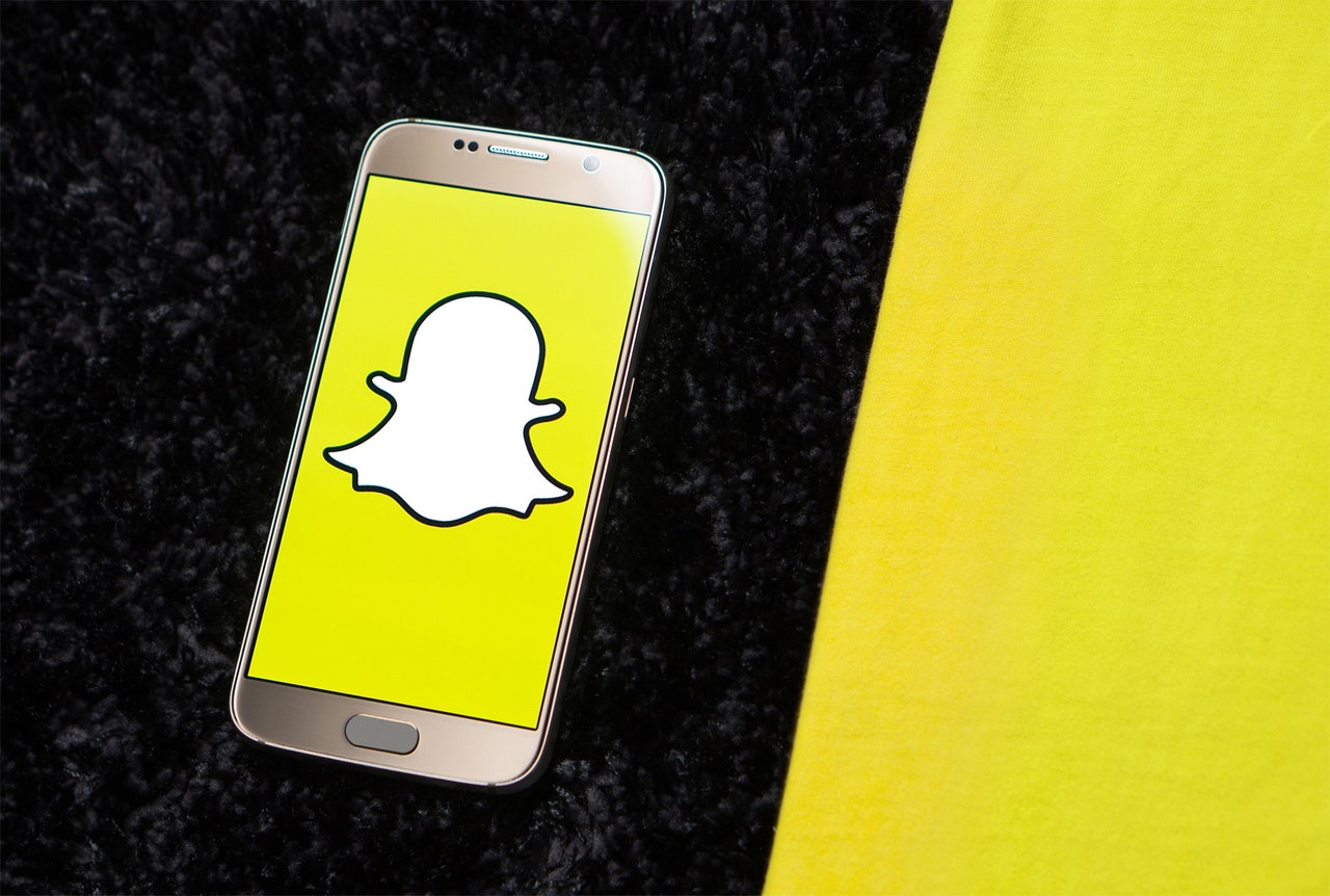Snapchat app open on mobile device