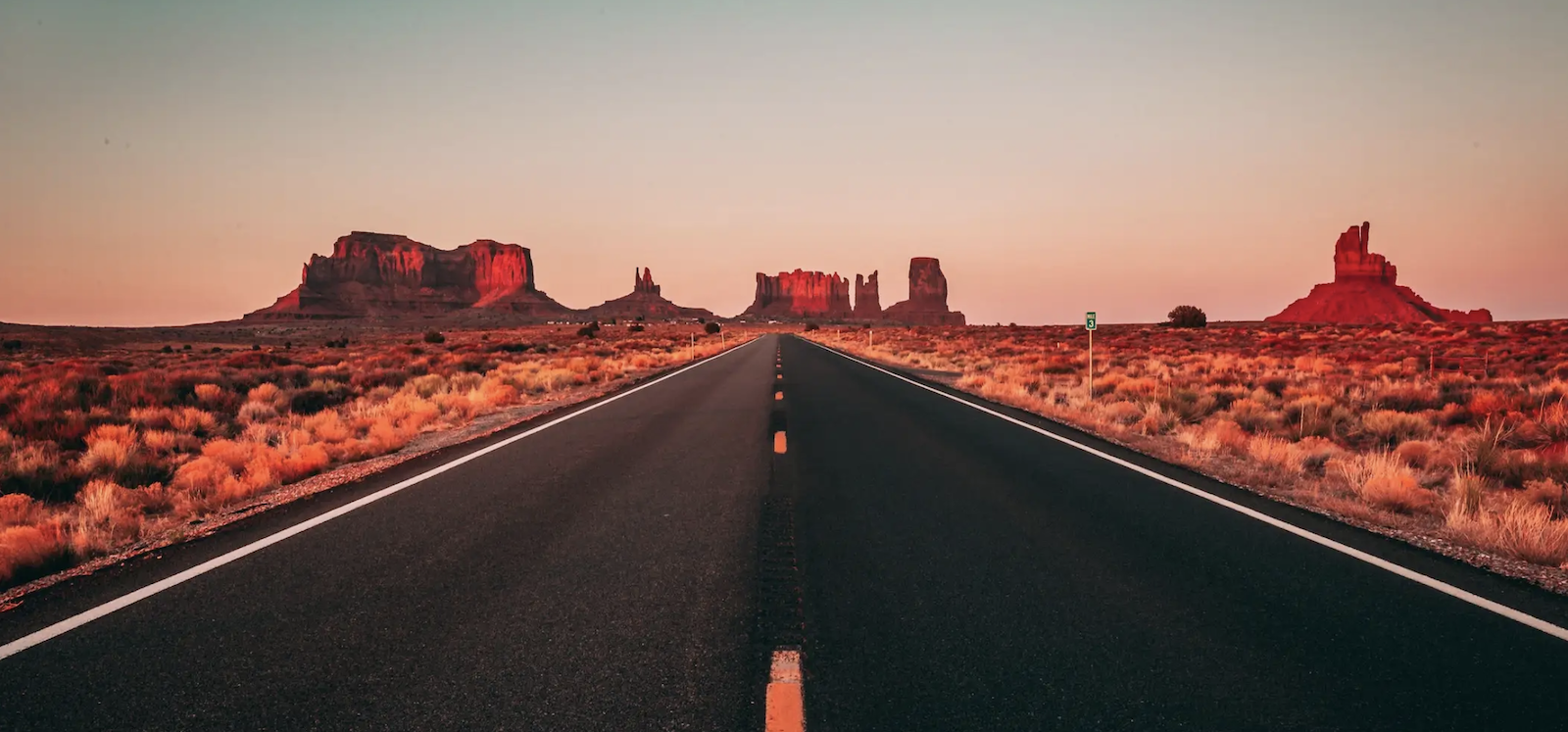 road through Oljato-Monument Valley in Arizona